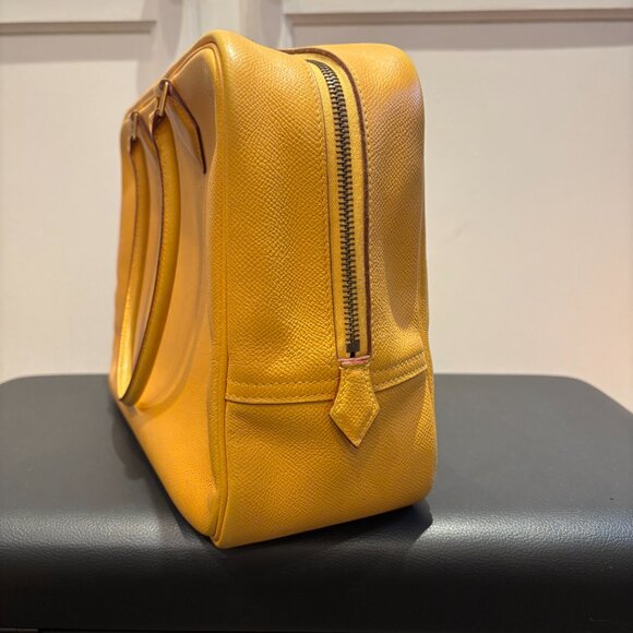 Excellent Condition Authentic HERMES Yellow Plume Bag 32 cm - Picture 4 of 14